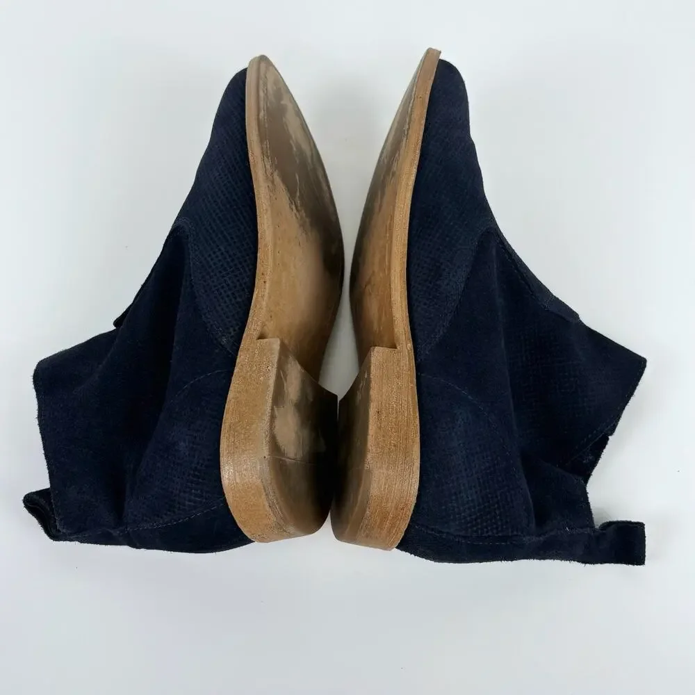 Tamaris Cigarra Suede Leather Ankle Boots in Blue Size 39